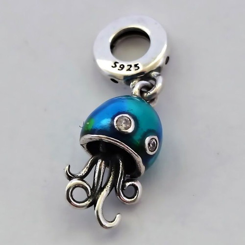 Medusa charm made of S925 silver new, blue and turquoise