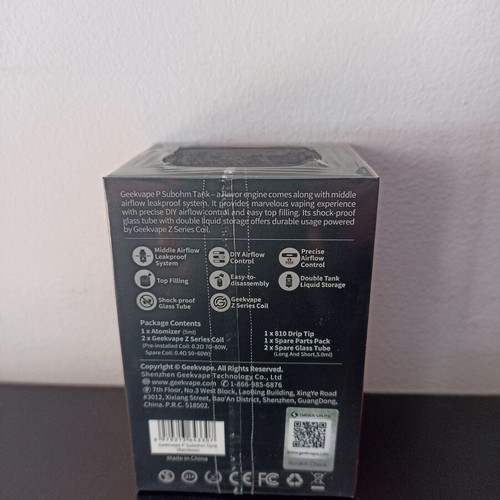 GeekVape P Sub Ohm Tank 5ml vaporizer new, rainbow color