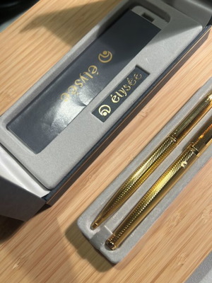 Élyssée Finesse gold plated pen and fountain pen set