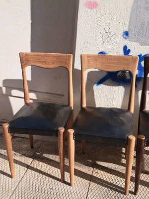 Καρέκλες τραπεζαρίας σετ 4αδα μεταχειρισμένες, δεκαετίας του 50'