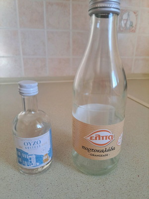 Glass bottles like new, collection of 16 pieces