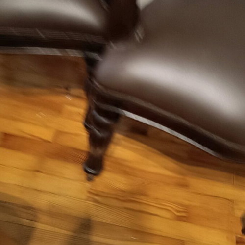 Wooden chairs with leather like new, set of 2
