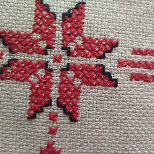 Hand embroidered tablecloth new, size 68x68 cm