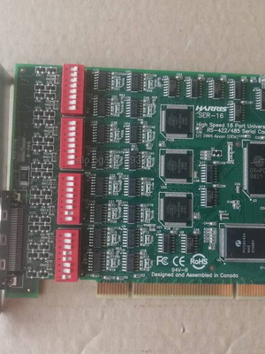 HARRIS SER-16 High Speed 16 Port Universal PCI RS-422/485 Serial Card like new