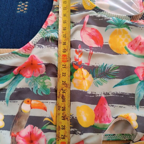 Tortue girls' bikini swimsuit used, tropical pattern