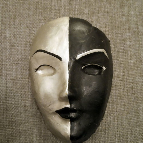 Set of 2 handmade Venetian-style decorative masks new