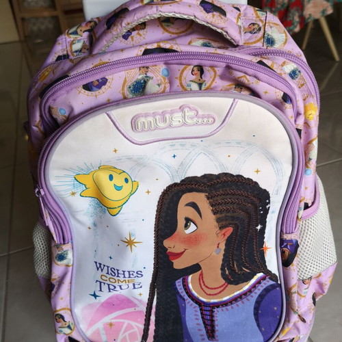 Must Team Disney Wish School Backpack with Bottle Holder, 25L, Pink