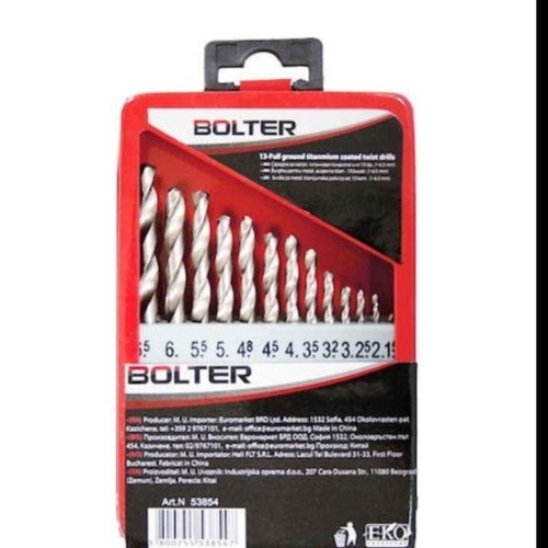 Titanium drill bit set 13 pieces 1-6.5mm new