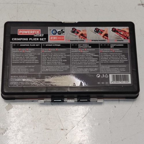Powerfix crimping tool set with terminals like new