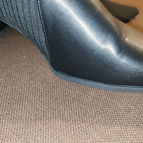 CUCCOO BASICS black knit boots with heel, size 40
