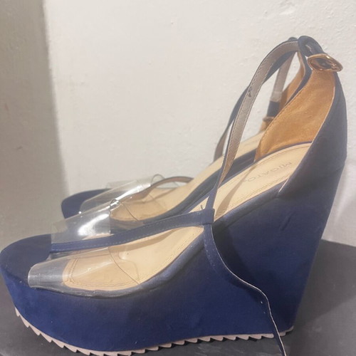 Migato platform sandals used size 38 dark blue