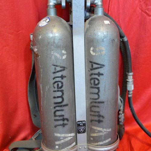 Oxygen bottles with mask and fire hose, like new