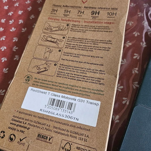 Redshield Tempered Glass Screen Protector for Motorola G31 New