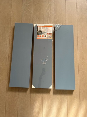 Wall shelves used, gray-blue, set of 3 pieces