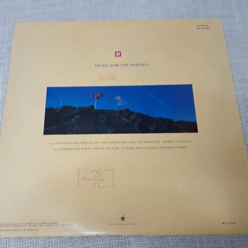 Depeche Mode Music For The Masses LP μεταχειρισμένο, Ελλάδα 1987