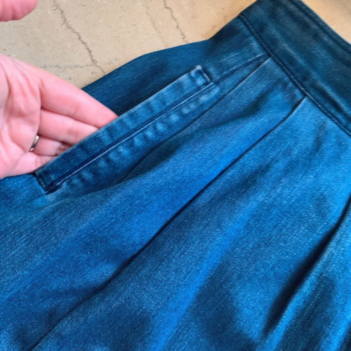 Zara denim skirt used, blue, size M, cotton