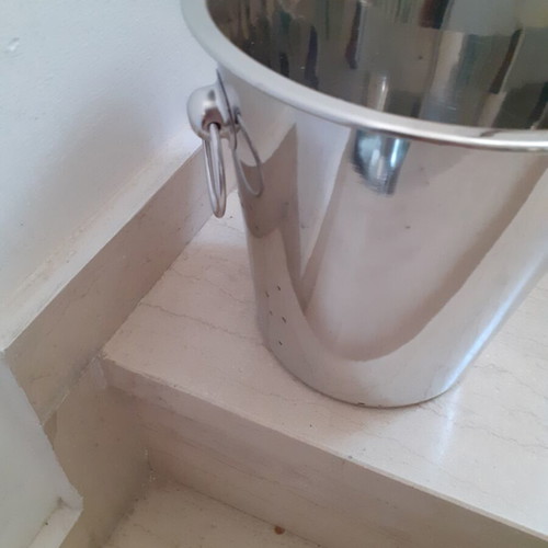 Stainless Steel Champagne Bucket new, 1600g, 21cm height and diameter