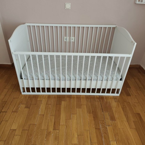 IKEA SMAGORA 70x140 baby cot with Greco Strom Ioli mattress and 2 gifts