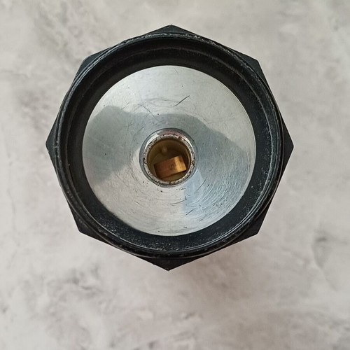 Plastic flashlight used, simple, works with 2 DD batteries