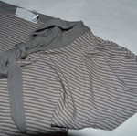 Y2K Grey Striped Bow Neck Cap Sleeve Top used, size S