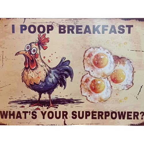 Metal decoration sign new, 30 x 20 cm
