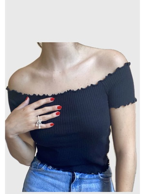Zara rib black top