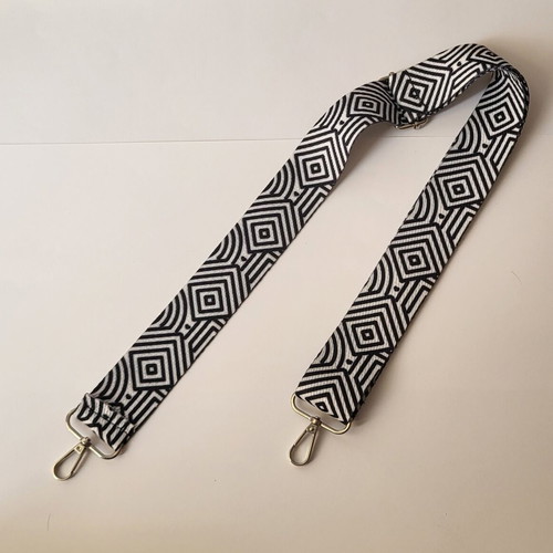 Bag strap black and white adjustable size new