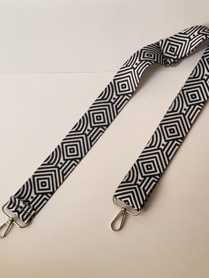 Bag strap black and white adjustable size new