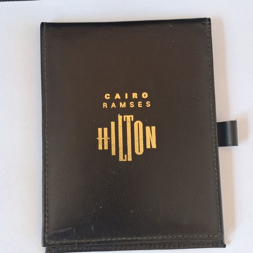 Vintage Ramses Hilton Cairo Leather Memo Pad Holder used