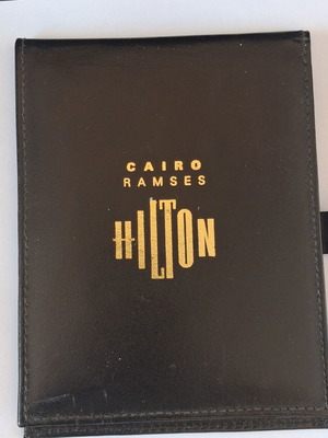 Vintage Ramses Hilton Cairo Leather Memo Pad Holder used