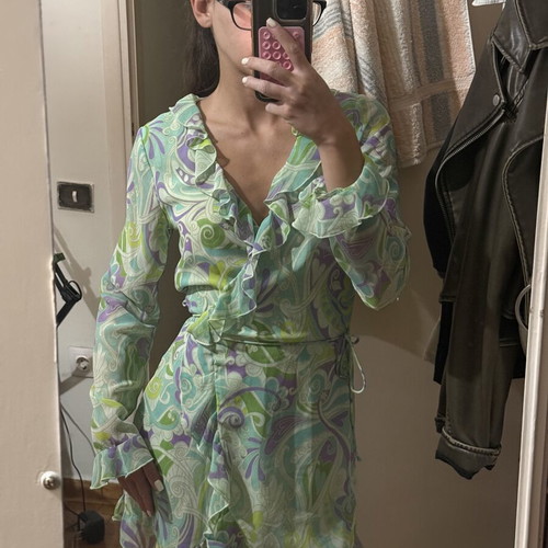 Mango dress green, like new, size XS