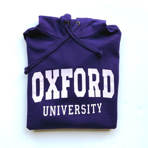 Oxford University men's hoodie sweatshirt new, size M, purple