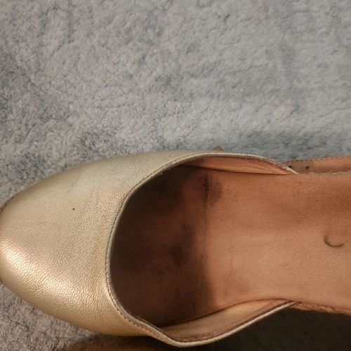 Gold platform espadrilles used, size 38