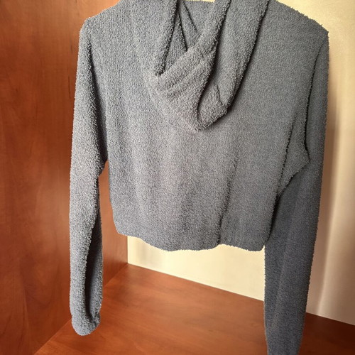 Ellesse Sherpa Cropped Pullover Hoodie size M like new, blue