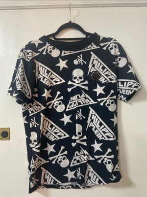 Philipp Plein men's tee shirt L like new, black and white