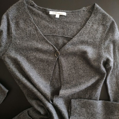 Vintage Italian cashmere angora cardigan like new, grey, size S