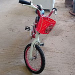 Children's bicycle used for boys 6-10 years, city type, white