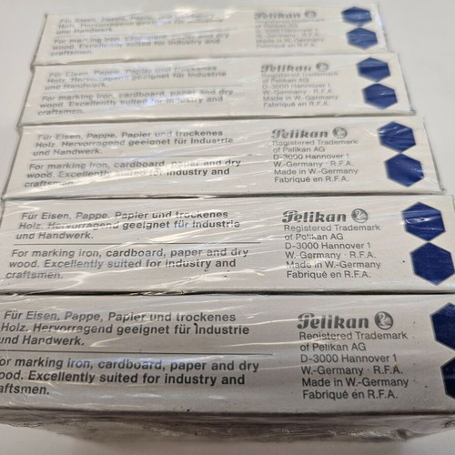 Pelikan blue wax crayons, 5 boxes together, new