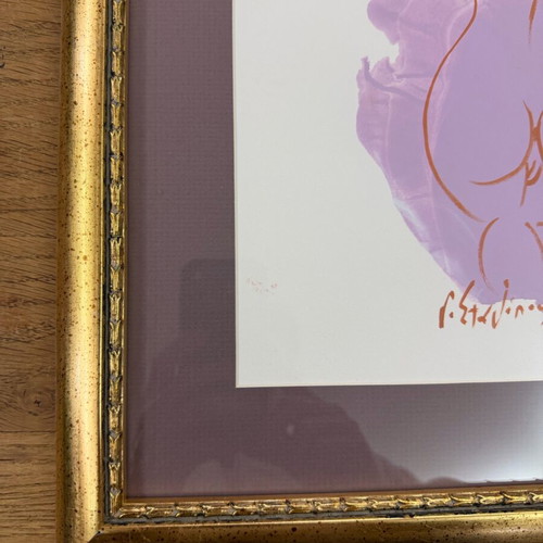 Artwork G. Stathopoulos like new with frame, nude