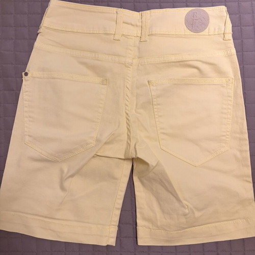 Bershka yellow denim shorts, size S