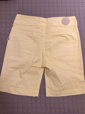 Bershka yellow denim shorts, size S