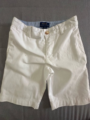 Ralph Lauren bermuda shorts used, white, size 5 with adjustable straps