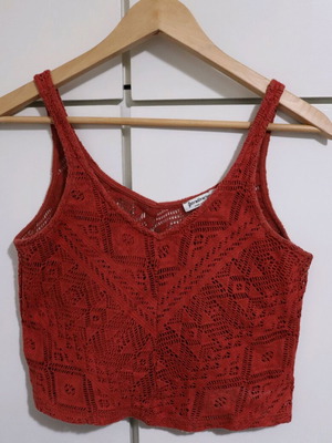 Ceramic Boho Geometric Top used Stradivarius