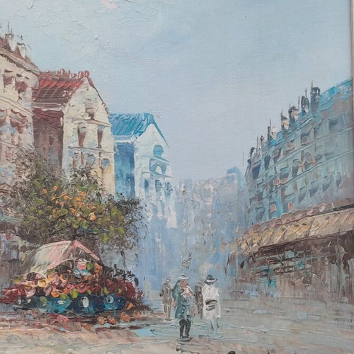 Signed oil painting used 0.75x0.65 m