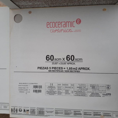 Spanish tiles new 60×60 gray-beige 76 sqm with grout