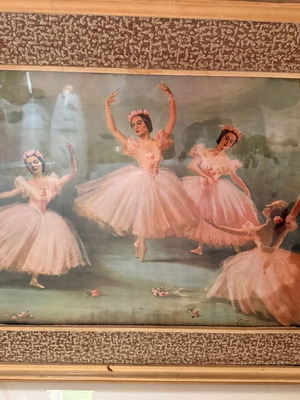 Πίνακας Μπαλαρίνες vintage 52x43εκ σαν καινούργιο