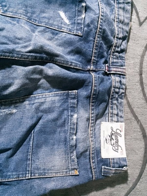 Men's denim pants used, size L, blue