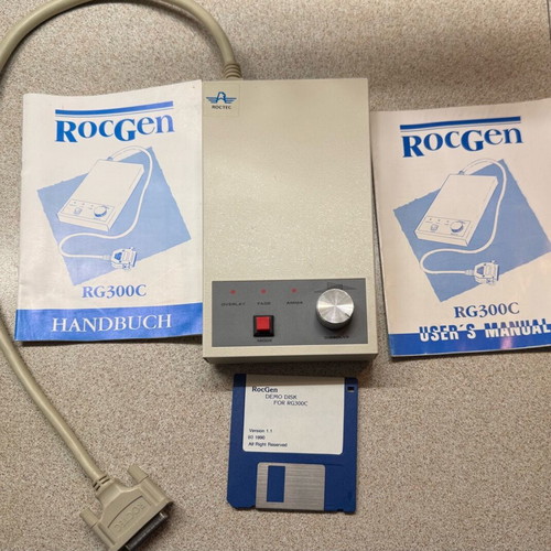 Amiga Commodore RocGen RG300C used with manual and floppy disk