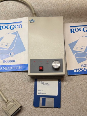Amiga Commodore RocGen RG300C used with manual and floppy disk