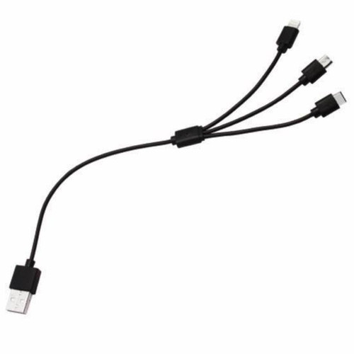 Powerplus 3-in-1 Charging Cable USB-C/microUSB/Lightning 25cm new